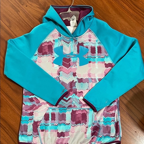 Girls Under Armour Cold Gear Hoodie Size YXL - Picture 2 of 4